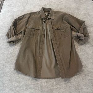High Sierra Registered Tan corduroy button down shirt thick gorpcore size M